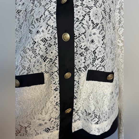 NWT JCREW ivory lace jacket gold buttons - Picture 7 of 7